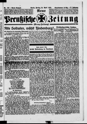 Neue preußische Zeitung vom 24.04.1925