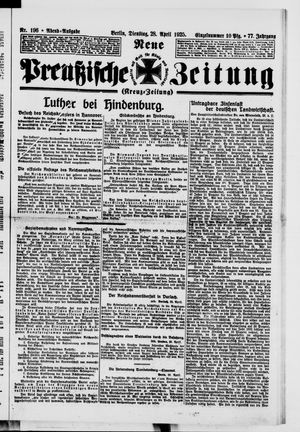 Neue preußische Zeitung vom 28.04.1925