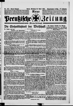 Neue preußische Zeitung vom 29.04.1925