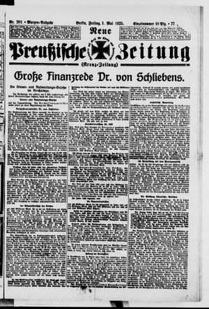 Neue preußische Zeitung vom 01.05.1925
