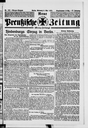 Neue preußische Zeitung on May 6, 1925