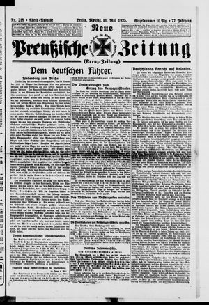 Neue preußische Zeitung vom 11.05.1925