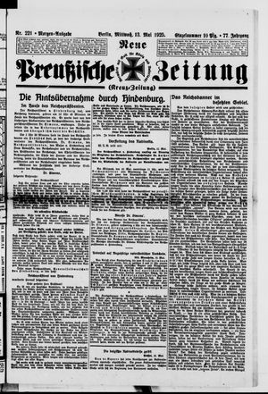 Neue preußische Zeitung vom 13.05.1925