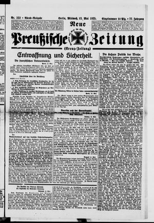 Neue preußische Zeitung vom 13.05.1925