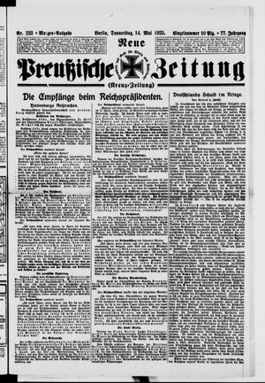 Neue preußische Zeitung vom 14.05.1925