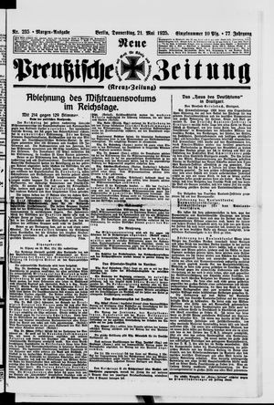 Neue preußische Zeitung vom 21.05.1925