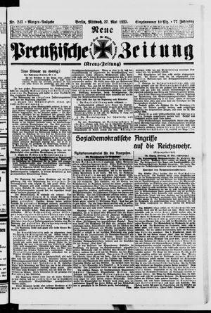 Neue preußische Zeitung on May 27, 1925