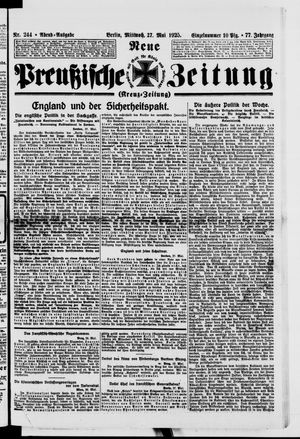 Neue preußische Zeitung on May 27, 1925