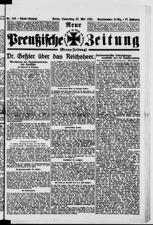 Neue preußische Zeitung vom 28.05.1925