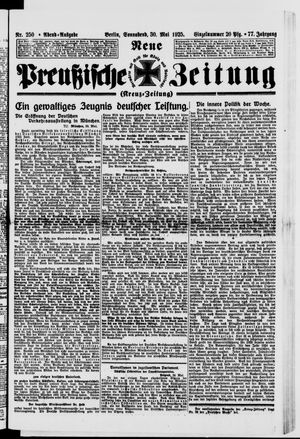 Neue preußische Zeitung vom 30.05.1925