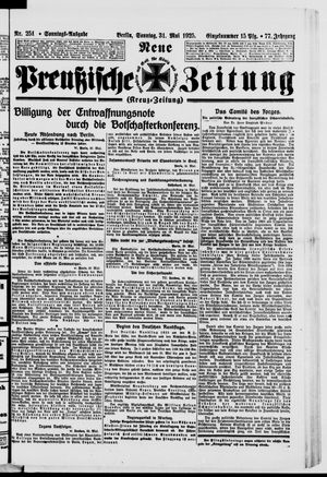 Neue preußische Zeitung vom 31.05.1925