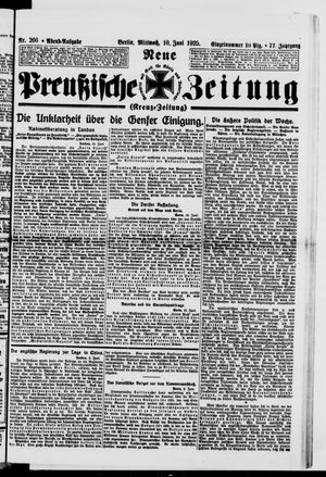 Neue preußische Zeitung vom 10.06.1925