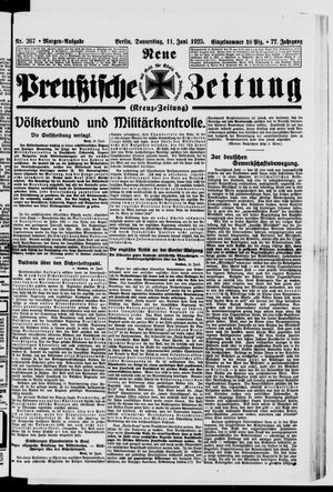Neue preußische Zeitung on Jun 11, 1925