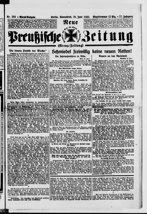 Neue preußische Zeitung vom 20.06.1925