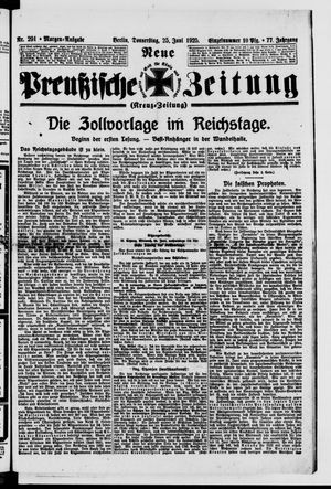 Neue preußische Zeitung vom 25.06.1925