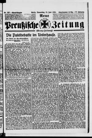 Neue preußische Zeitung vom 25.06.1925