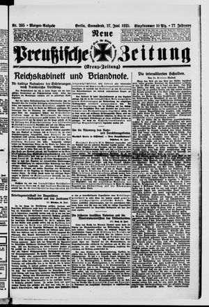 Neue preußische Zeitung vom 27.06.1925