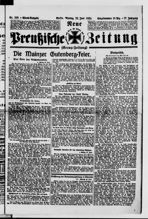 Neue preußische Zeitung vom 29.06.1925
