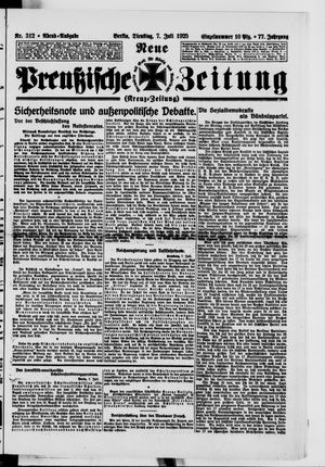 Neue preußische Zeitung vom 07.07.1925