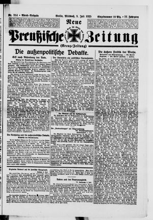 Neue preußische Zeitung vom 08.07.1925