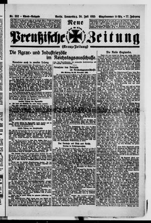Neue preußische Zeitung vom 30.07.1925