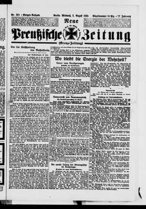 Neue preußische Zeitung vom 05.08.1925