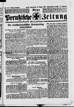 Neue preußische Zeitung vom 15.08.1925