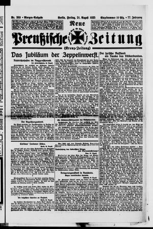 Neue preußische Zeitung vom 21.08.1925