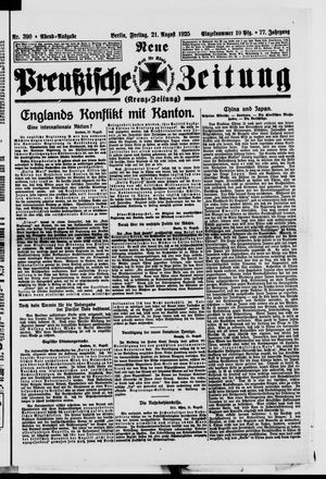 Neue preußische Zeitung vom 21.08.1925