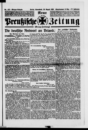 Neue preußische Zeitung vom 29.08.1925