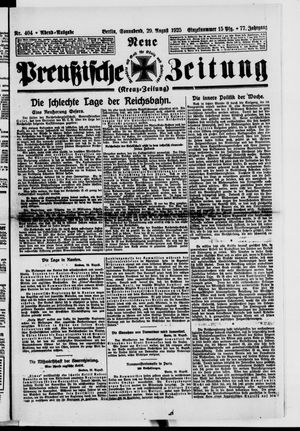 Neue preußische Zeitung vom 29.08.1925