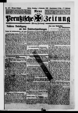 Neue preußische Zeitung vom 01.09.1925
