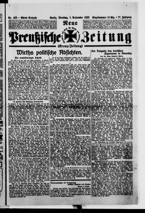 Neue preußische Zeitung vom 01.09.1925