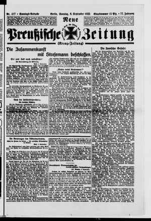Neue preußische Zeitung vom 06.09.1925