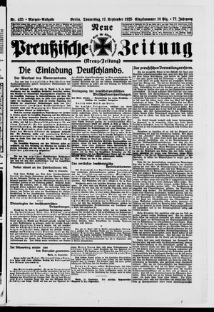 Neue preußische Zeitung vom 17.09.1925