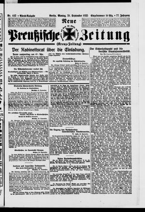 Neue preußische Zeitung vom 21.09.1925