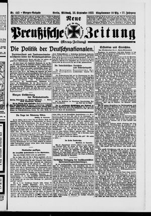 Neue preußische Zeitung vom 23.09.1925