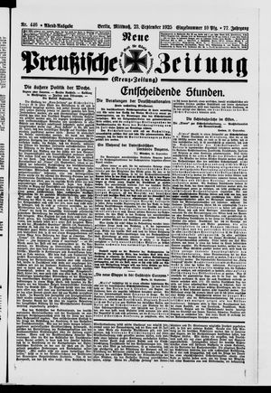 Neue preußische Zeitung vom 23.09.1925