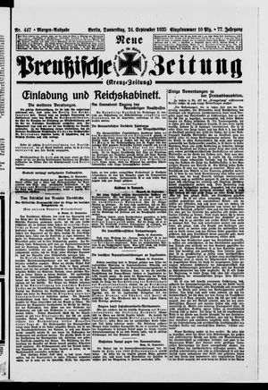 Neue preußische Zeitung vom 24.09.1925