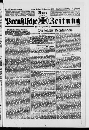 Neue preußische Zeitung vom 25.09.1925