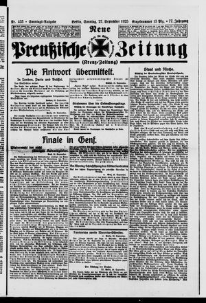Neue preußische Zeitung vom 27.09.1925