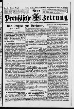 Neue preußische Zeitung vom 29.09.1925