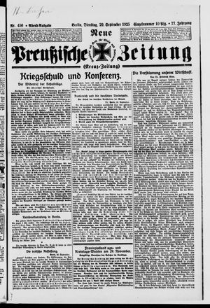 Neue preußische Zeitung vom 29.09.1925