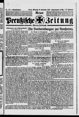Neue preußische Zeitung vom 30.09.1925
