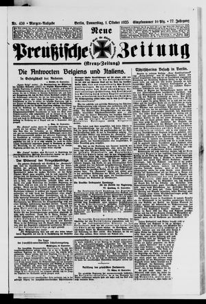 Neue preußische Zeitung vom 01.10.1925