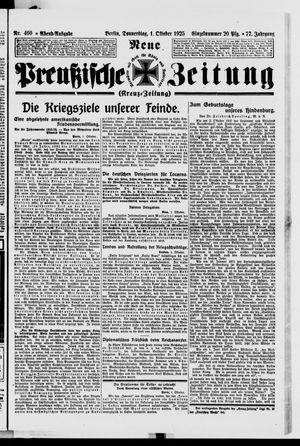 Neue preußische Zeitung vom 01.10.1925