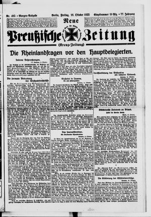 Neue preußische Zeitung vom 16.10.1925