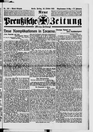 Neue preußische Zeitung vom 16.10.1925