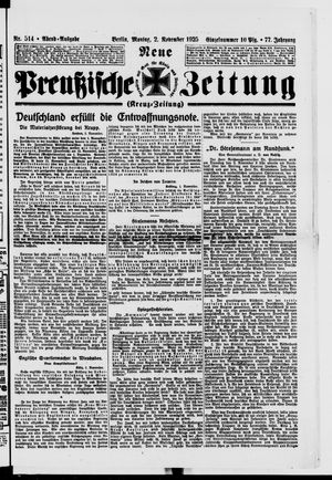 Neue preußische Zeitung vom 02.11.1925