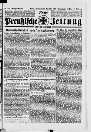 Neue preußische Zeitung vom 21.11.1925